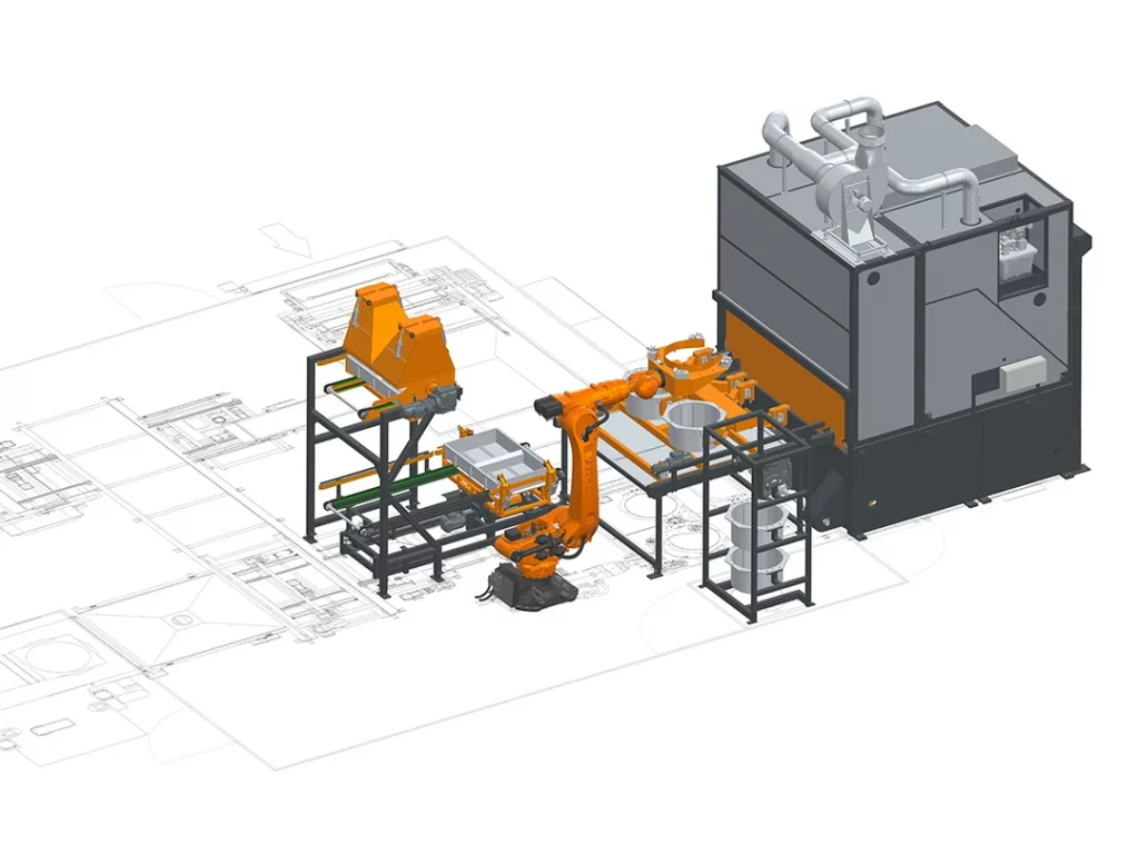 Roboter Automatisierung für PULZ® Beschichtungsanlage